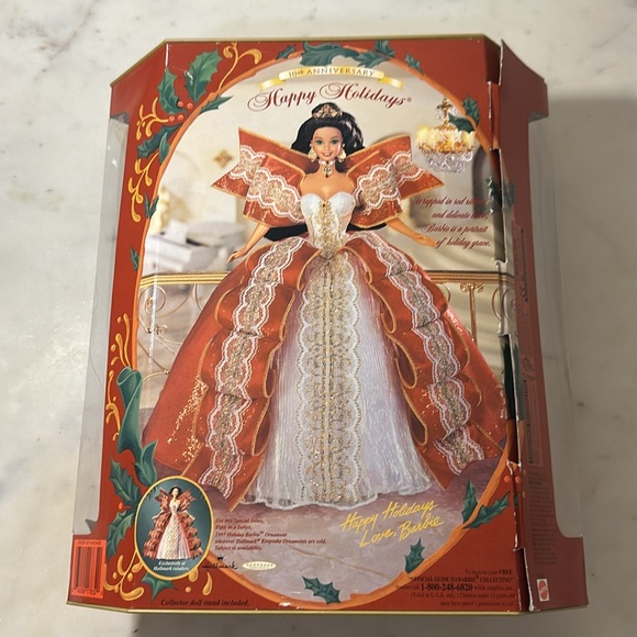 NWT Vintage 10th Anniversary 1997 Happy Holidays Barbie - Picture 2 of 9
